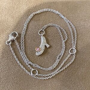 Elegant Silver High Heel Pendant Necklace